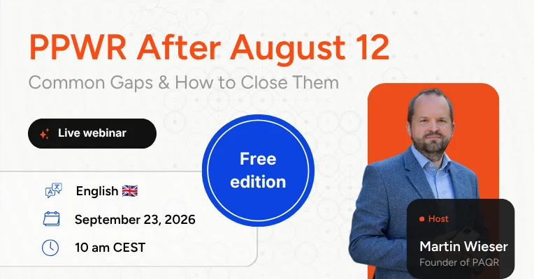23 september 2026 – 10:00 uur CEST PPWR After August 12: Common Gaps and How to Close Them